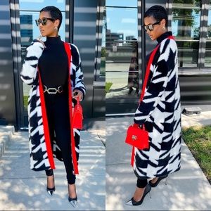 Houndstooth Cardigan❤️🤍🖤